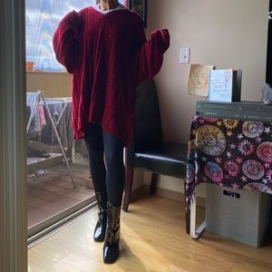 Oversized Christmas Red Sweater.
